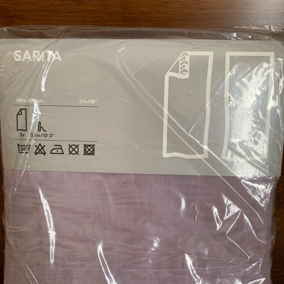 IKEA Sarita Lilac Sheer Curtains - Picture 5 of 9